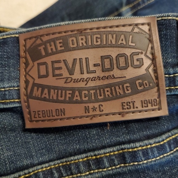 Devil-Dog Jeans Slim-Straight Fit Dark wash sz:30x34 - Picture 6 of 8